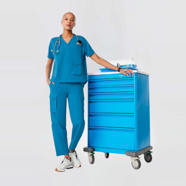 Nurse’s Scrub Pants & Leggings Dark Ocean Blue Color