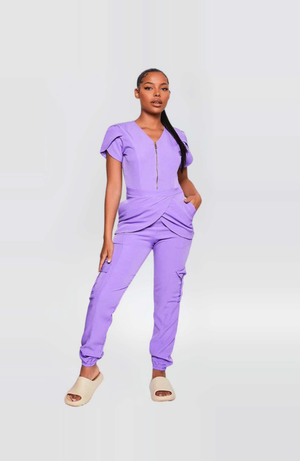 Women’s Scrub Tops Purple Color