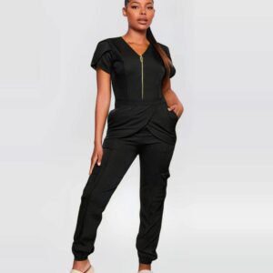 Women’s Scrub Tops Black Color